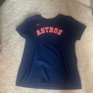 navy nike astros tee